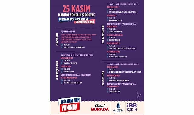 İBB’den 25 Kasım İçin 242 Etkinlik: “Kadınların Yanındayız” 1 ibbden 25 kasim icin 242 etkinlik kadinlarin yanindayiz