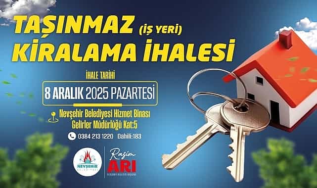 nevsehir belediyesi tasinmazlar icin kiralama ihalesi yapacak
