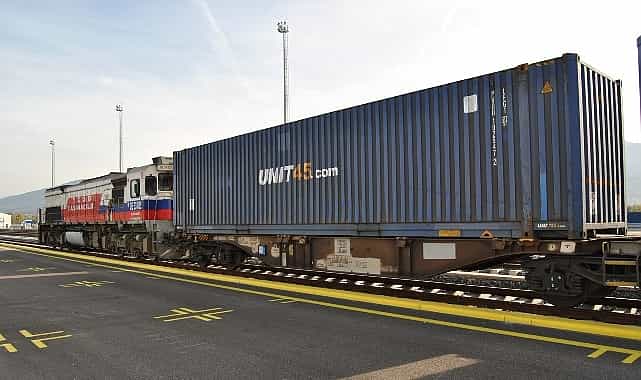 turkiyenin ilk ozel intermodal terminali railporttan ilk tren cikisi gerceklesti